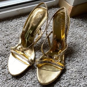 Gold Guess Sandals